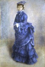 Ренуар Женщина в синем 1874г